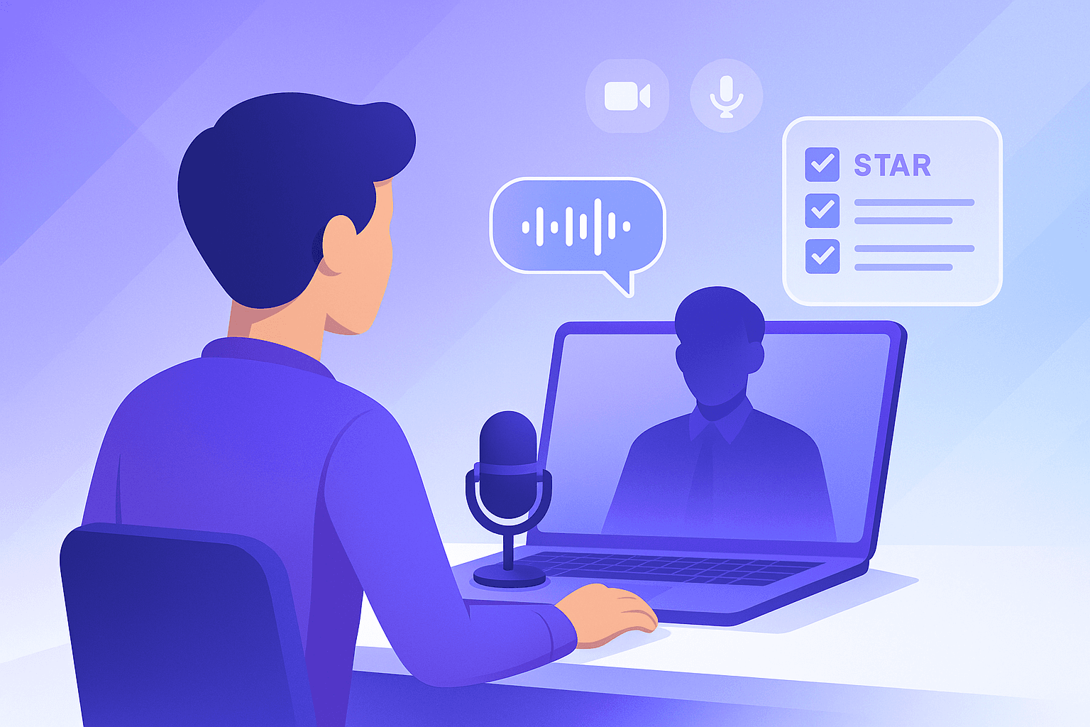 Préparation d’entretien d’embauche en 2025 : le guide complet (méthode STAR, questions types, entraînement vocal IA + checklist)