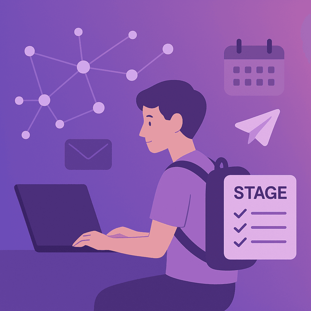 Trouver un stage en 2025 : la méthode ultime pour étudiants (réseau, messages qui convertissent, préparation technique + checklists)